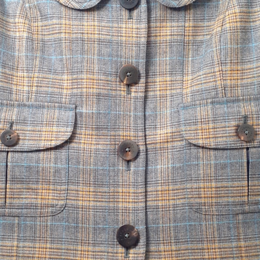 Burberry Plaid Short Sleeve Jacket